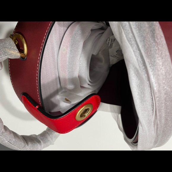 Coach Circle Lunar New Year Circle Bag In Signature Canvas Colorblock Ox Leather - Picture 10 of 12